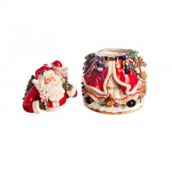 Банка керамическая для печенья и конфет Дед Мороз 30 см