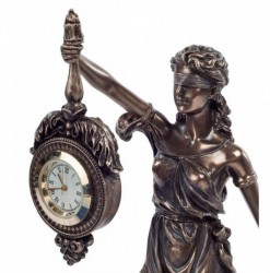 Статуэтка с часами ФЕМИДА - богиня правосудия