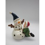 Фигурка декоративная  Снеговик с подсветкой, L12,9 W8,6 H14,2 см , 2в