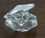 Фигурка декоративная Свадебные кольца с кристаллами Swarovski 5см