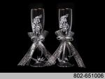 Набор бокалов для шампанского Свадебные с серебрянной каймой 170 мл.