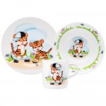 Набор детской посуды ТИГРЯТА: тарелка, салатник, кружка