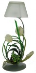 Подсвечник декоративный Белые тюльпаны со свечой 12*12*34см