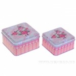     ,   2-  L10,5 W10,5 H5,5, L9 W9 H4,5 cm